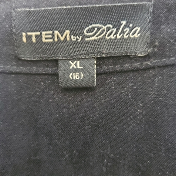 ITEM BY DALIA | Suede-Like Button Down  Top - Picture 6 of 8